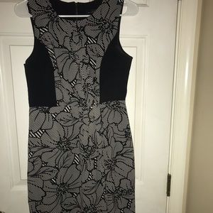 black and white dress